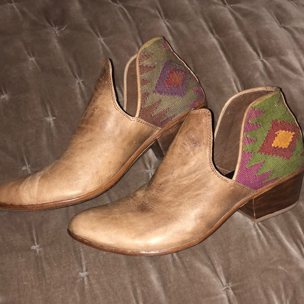 Handmade leather booties